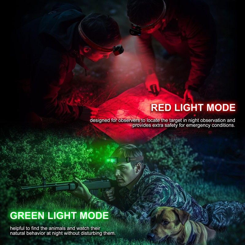 Favorlite Headlamp Rechargeable, 2 Pack 1400 Lumen Lightweight Head Lamps