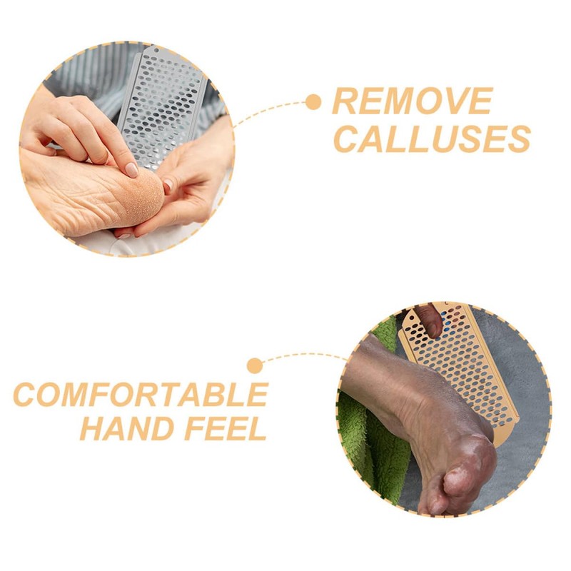 FRCOLOR 2-piece Stainless Steel Foot Scraper Exfoliator for Foot File