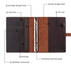 Refillable Leather Journal Writing Notebook, A5 Leather Travel Journal with
