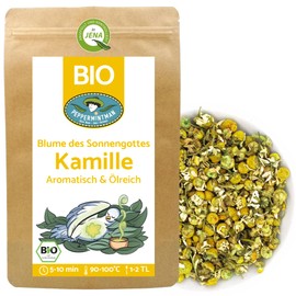 Organic chamomile tea 150 g - whole chamomile flowers - aroma-strong and oil-rich - directly from the European family business - Peppermintman