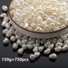 YIEUR Pack of 750 White Glitter Beads, 10 mm Small