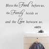 HOMSFOU Family God Home Decor Blessing Amen Quote Wall Decal