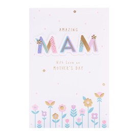 UK Greetings Mother's Day Card for Mam - Floral Design