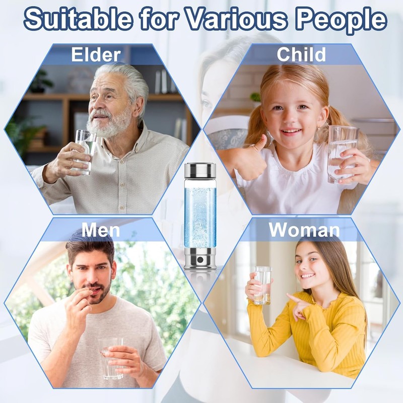 Hydrogen Water Bottle Generator, Portable Rechargeable Aquahealth Hydrogen Water,Hydrogen Water