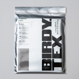 [Manufacturer Limited] BIRDY. TEX Polishing Cloth (Medium Gray, Size 9.8 x 11.8 inches (25 x 30 cm)) + Mini Glass Towel (Free Sample Item) Included