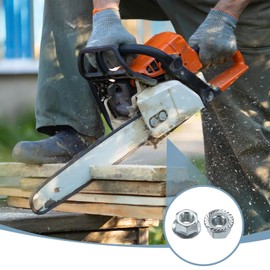 M METERXITY 2-Pack Flange Guide Bar Nuts 503220001 8mm x 1.25 Thread 13mm Manganese Steel Chainsaw Parts for Echo Chainsaw Nuts Replacement Chain Catcher Bar Nuts