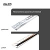Dalsys Inner corner for tile rail, quarter circle profile, polished