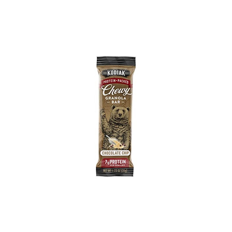 Kodiak Cakes Chewy Granola Snack Bars, Chocolate Chip, High Protein,
