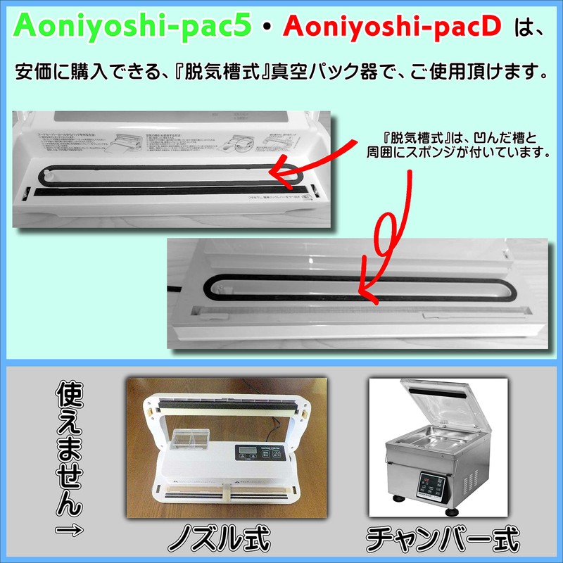 Aoniyoshipac D DR5-S6 Vacuum Pack Rolls, Width 5.9 inches (15