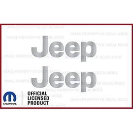 Decal Mods 97-06 TJ Fender Small Jeep Side Logo Graphic fits Jeep Wrangler TJ (1997-2006) (Set of 2) SJ3Y6 Metallic Silver