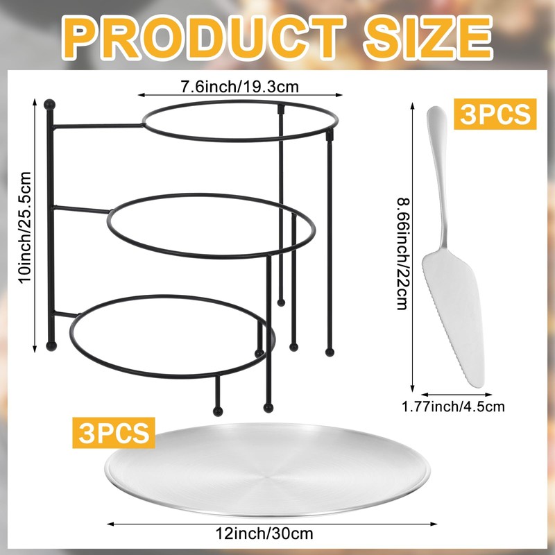 Pizza Stands Tiered Serving Tray Stand Sets Includes 1 Pcs