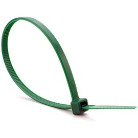 Nartel® 100 Pack of Green Cable Ties - Premium Tie Wraps - Premium Extra Strong Nylon Zip Ties (200mm x 2.5mm)
