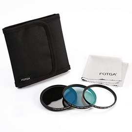 Fotga 67 mm Slim Optical Glass Camera Lens Filter Kits (Variable ND2-ND407 ND + MC UV + MC CPL Filter) + Filter Bag, Suitable for Canon Nikon Sony Pentax DSLR Mirrorless Camera Lens