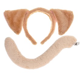 CHEU Conjunto de diadema con orejas de perrito y cola