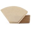 100Pcs Coffee Filter Paper Natural Unbleached Original Wooden Drip Paper