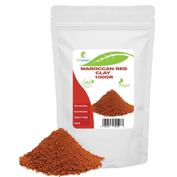 Moroccan Red Clay - 100g - DIY Face Masks, Body