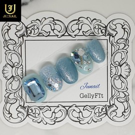 Topaz Blue Handmade Nail Tips - Short Almond / 토파즈블루 수제네일팁 - 숏아몬드