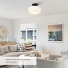 Schoolhouse Style Semi Flush Mount Ceiling Light with Dimmable Bulb
