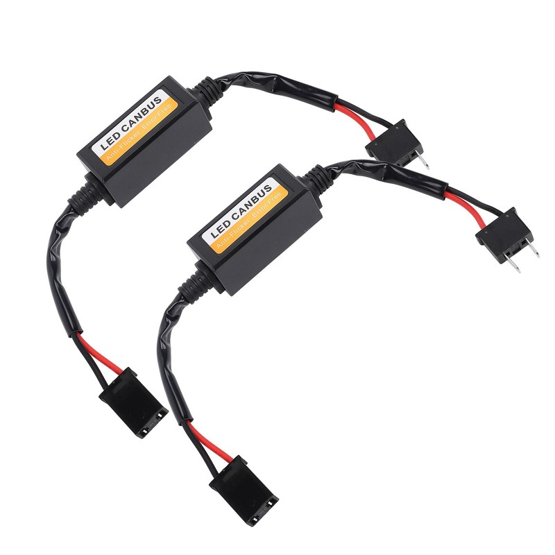 2 Piece H7 LED Headlight Decoder, Waterproof Plug and Play