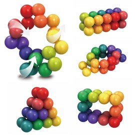 Sensory Fidget Toys for Kids,Autism Rainbow Fidget Ball Autistic ADHD Quiet Cool Desk Toys,Special Needs Early Development Sensory Toys,For Toddlers 3-12 Girls,Boys