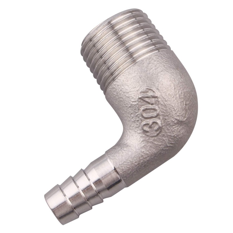 DERNORD 3/8" Hose Barb x 1/2" Male NPT Stainless Steel