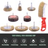Keadic 9Pcs Alloy Steel Wire Wheel Brush Set with 80