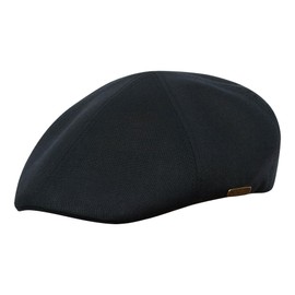 Sterkowski Rusty Hat | 100% Natural Linen Flat Cap for Men and Women | Super Light Summer Peaked Cap, black