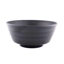 Lucky Star Melamine Round Bowls Set Ramen Vietnam Pho Noodles Soup Bowls, 6-3/4“ dia. X 3-1/4” H, Capacity: 32 oz, Black (8)