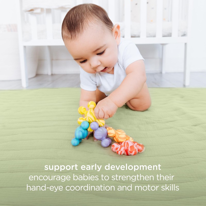 Ubbi Joinibble Teether for Babies, Food-Grade Platinum Silicone, Soothes Teething