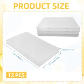 12 Pcs Clear Flat Breast Milk Freezer Storage Organizer Space Saving Breastmilk Storage Breastmilk Freezer Tray Breastfeeding Bag Organization, 7.87 x 4.72 x 0.67 in