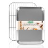 Bofolai 18/0 Stainless Steel Baking Sheet with Cooling Rack, 15.9