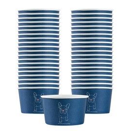 Restaurantware Coppetta 12 Ounce Dessert Cups, 50 Disposable Ice Cream Cups - Lids Sold Separately, Sturdy, Frenchie Paper FroYo Bowls, For Hot And Cold Foods, Perfect For Gelato Or Mousse