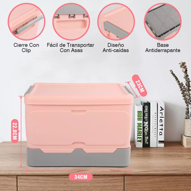 Trixter Caja Almacenamiento Plegable 2pzs Organizador Hogar Con Tapa