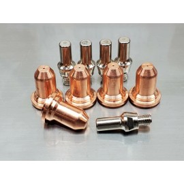 PlasmaDyn 85392 - 20A Tips + Electrodes For FORNEY®  Easy Weld 20 P 251 20P Plasma Cutter - 5 x Nozzles 20A 5 x Electrodes, New