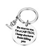 PLITI Lab Tech Gift Laboratory Technician Keychain Medical Technologist Gift