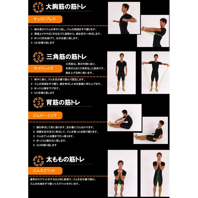 Spartax Muscle Training Tube, Training Tube, Exercise Band, Set of