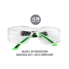 OEM TOOLS High Definition Multifocal Safety Reading Glasses +2.5