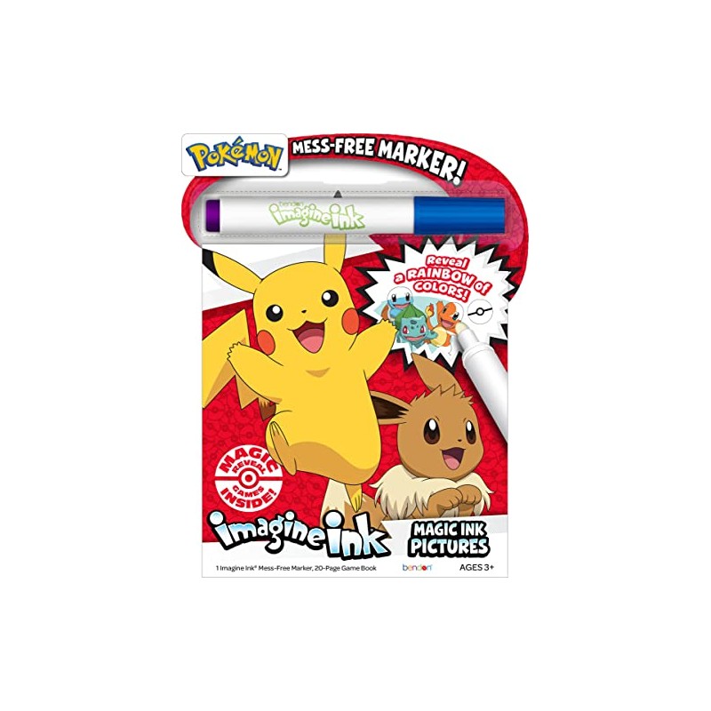 Bendon Imagine Ink Pokemon Magic Ink Pictures and Game Book