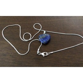 Unbranded Lapis Lazuli  Stone Heart w/ 20” chain marked .925 Free Ship