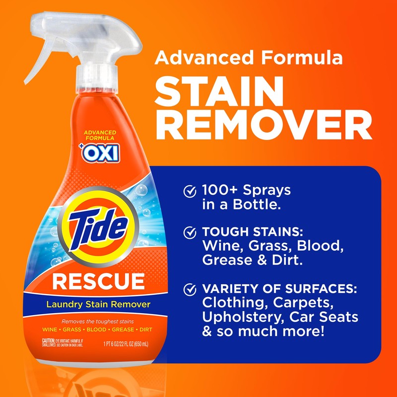 Tide Laundry Stain Remover Spray with Oxi, Travel Stain Remover
