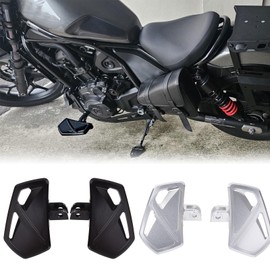 Midimttop Motorcycle Highway Pegs Anti-Slip Footpegs Foot Rest Rider Wide Footbooards Floorboards Pedals compatible with Ho-nda Rebel 1100 CMX1100 CMX 1100 2021 2022 2023 2024 (Black)