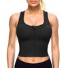 CYDREAM Zip Front Longline Sports Bras for Women Padded Crop