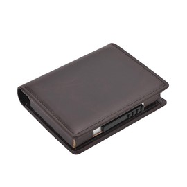 Lubsmuns Slim Wallet Black Men's Mini Wallet with RFID Protection Minimalism Slim Wallet with Coin Compartment for Men, Brown, One Size, Minimalist, brown, Minimalist