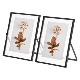 sourcing map Home Picture Frames, 6x8inch Classic Collection Simple Designed Photo Frame with High Definition Glass for Wall Mount and Table Top Display, Black