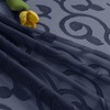 WelvetBLK Navy Blue Sheer Curtains 84 Inches Long 2 Panels