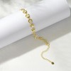 TIMEFASHION 4mm Heart Moissanite Lin Bracelet for Women (Gold)