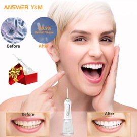 Oral Irrigator Test Winner 2024, Oral Irrigator, 300 ml Wireless Oral Irrigator, IPX7 Oral Irrigator, Home & Travel for Braces and Bridge