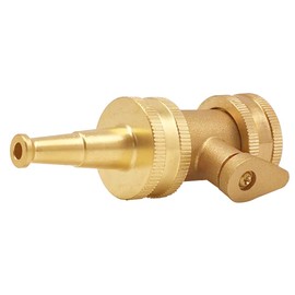 Joywayus Heavy Duty Brass High Pressure Jet Nozzle with Shut-off Valve Set 3/4" GHT Connector for Garden Water Hose