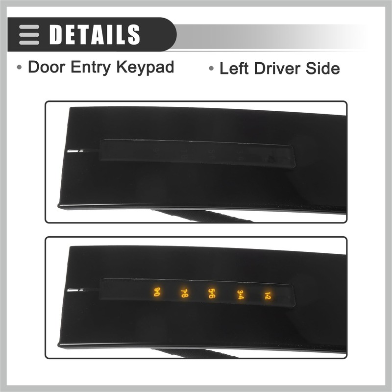 RATCHROLL B Pillar Trim, Left Driver Side Door Entry Keypad