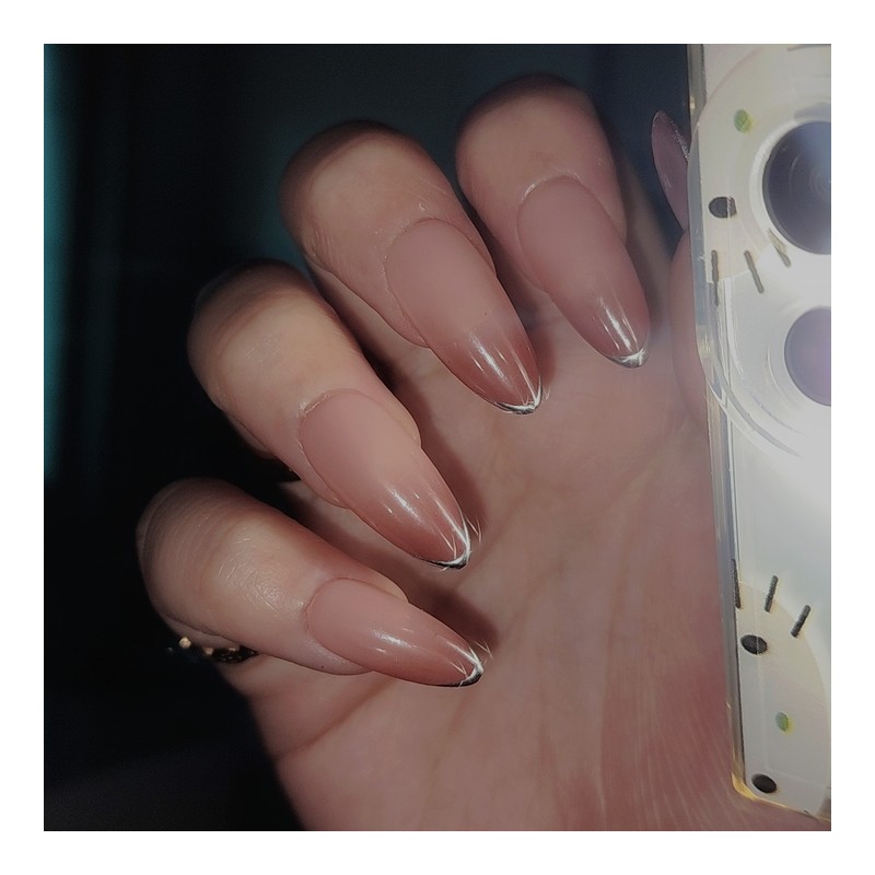 Mocha Glaze [Handmade Nail Tip] - Short Round / 모카